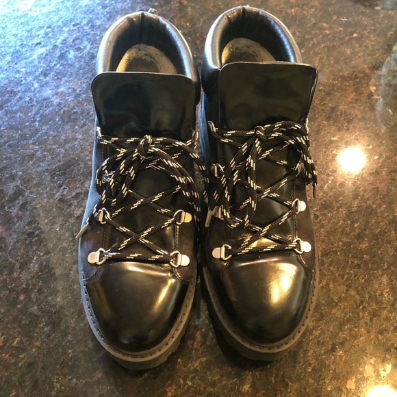 Ganni lined “winter Hiking” boots. 11” long. Listed size 39. Fits size 8-9 - Picture 3 of 12